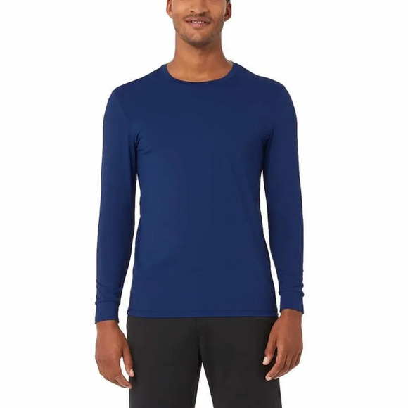 😍32 Degrees Men's Air Mesh Long Sleeve Tee, 2-pack Blue Black XXL - Picture 3 of 4